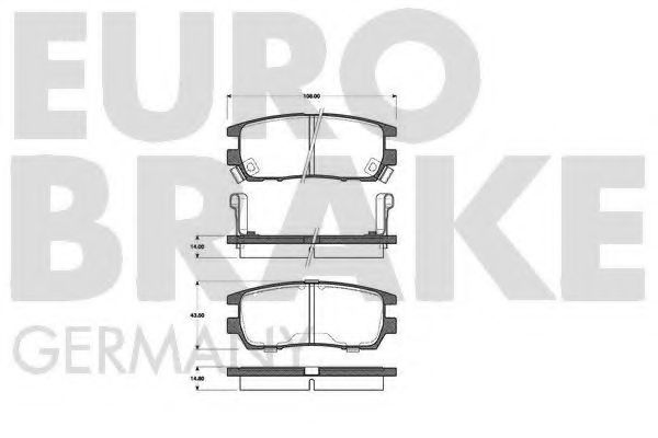 5502223019 EUROBRAKE Brake Pad Set, disc brake