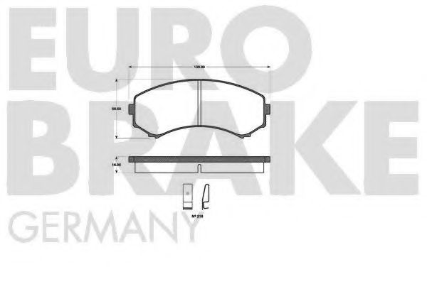 5502223026 EUROBRAKE Brake Pad Set, disc brake