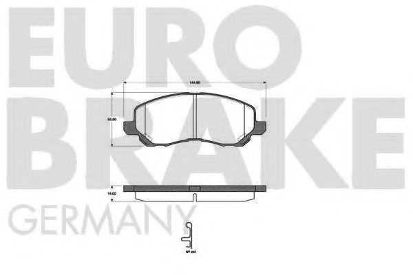 5502223028 EUROBRAKE Brake Pad Set, disc brake