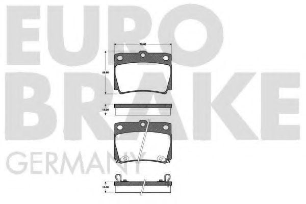5502223030 EUROBRAKE Brake Pad Set, disc brake
