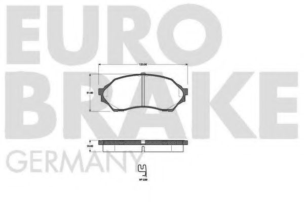 5502223239 EUROBRAKE Brake Pad Set, disc brake