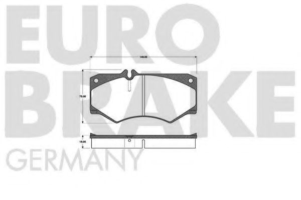 5502223307 EUROBRAKE Тормозная система Комплект тормозных колодок, дисковый тормоз