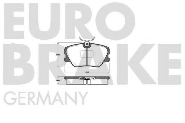 5502223308 EUROBRAKE Brake System Brake Pad Set, disc brake