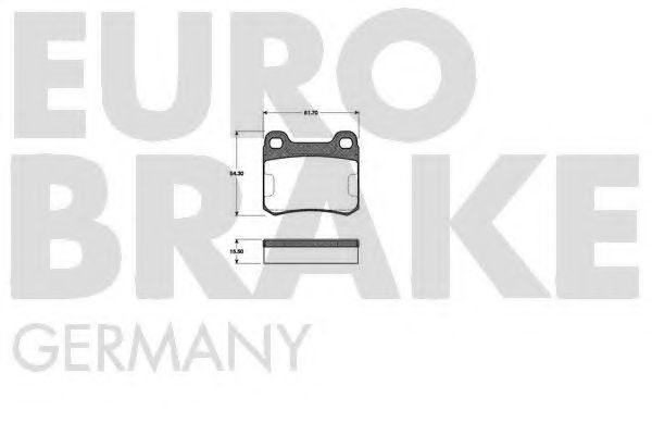 5502223309 EUROBRAKE Brake System Brake Pad Set, disc brake