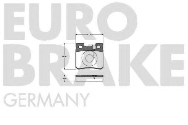 5502223315 EUROBRAKE Brake Pad Set, disc brake