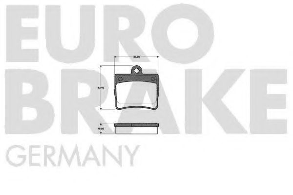 5502223334 EUROBRAKE Тормозная система Комплект тормозных колодок, дисковый тормоз