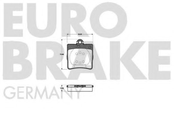 5502223335 EUROBRAKE Brake Pad Set, disc brake