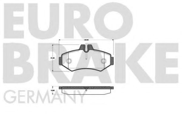 5502223338 EUROBRAKE Brake Pad Set, disc brake