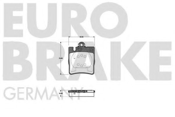 5502223339 EUROBRAKE Brake Pad Set, disc brake