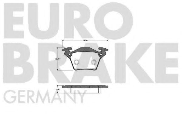 5502223341 EUROBRAKE Brake System Brake Pad Set, disc brake