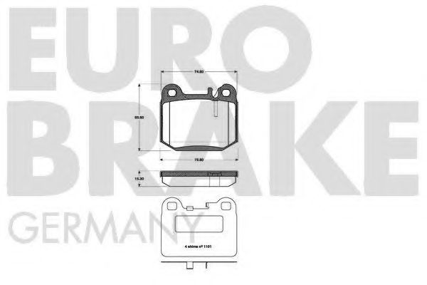 5502223350 EUROBRAKE Brake System Brake Pad Set, disc brake