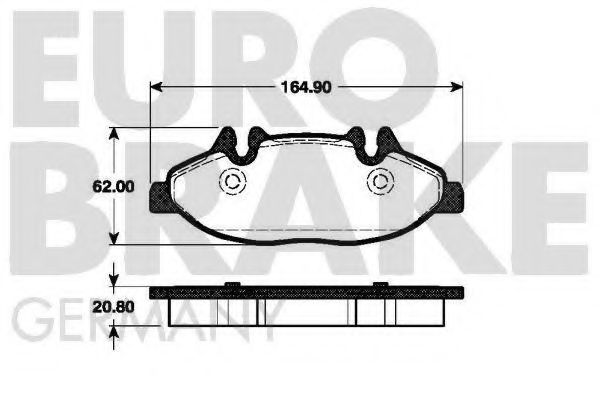 5502223351 EUROBRAKE Brake Pad Set, disc brake