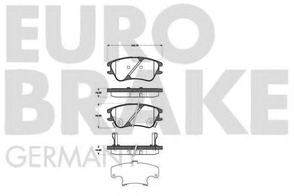5502223426 EUROBRAKE Brake System Brake Pad Set, disc brake