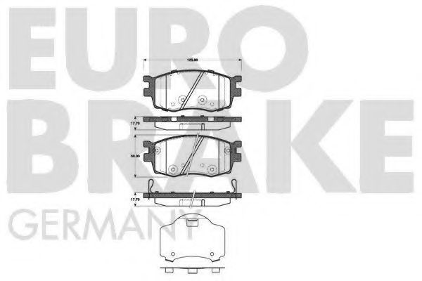 5502223520 EUROBRAKE Brake System Brake Pad Set, disc brake
