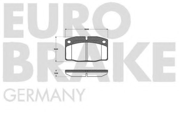 5502223606 EUROBRAKE Brake System Brake Pad Set, disc brake