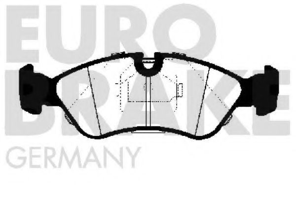 5502223607 EUROBRAKE Brake Pad Set, disc brake