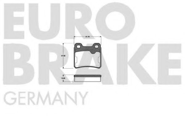 5502223608 EUROBRAKE Тормозная система Комплект тормозных колодок, дисковый тормоз