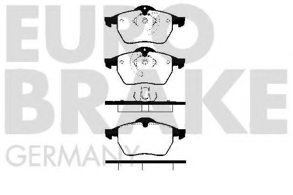 5502223613 EUROBRAKE Brake System Brake Pad Set, disc brake