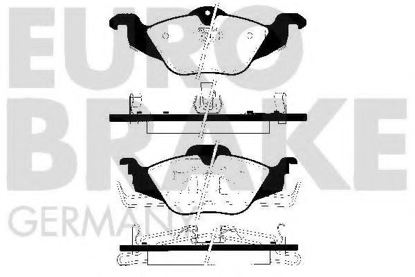 5502223618 EUROBRAKE Brake System Brake Pad Set, disc brake