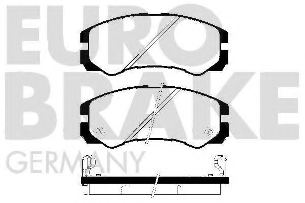 5502223621 EUROBRAKE Brake Pad Set, disc brake