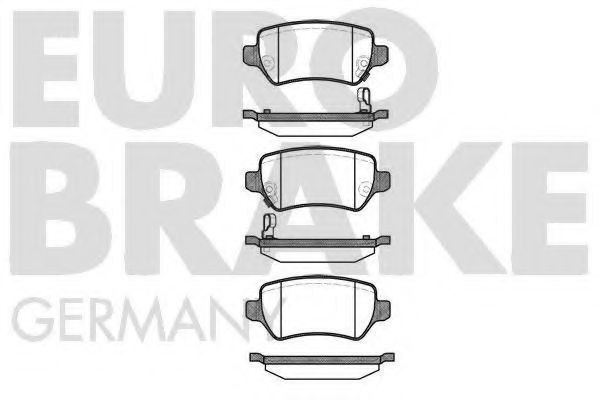 5502223625 EUROBRAKE Brake Pad Set, disc brake