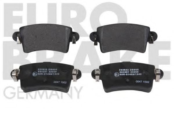 5502223632 EUROBRAKE Brake System Brake Pad Set, disc brake