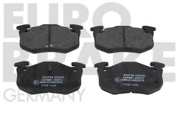 5502223728 EUROBRAKE Brake Pad Set, disc brake