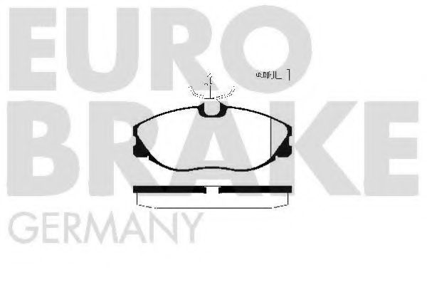 5502223730 EUROBRAKE Brake Pad Set, disc brake