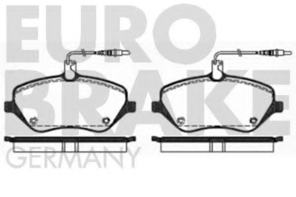 5502223744 EUROBRAKE Brake System Brake Pad Set, disc brake