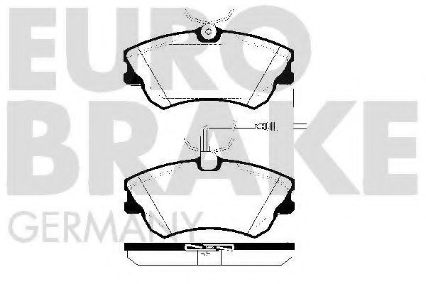 5502223933 EUROBRAKE Brake Pad Set, disc brake