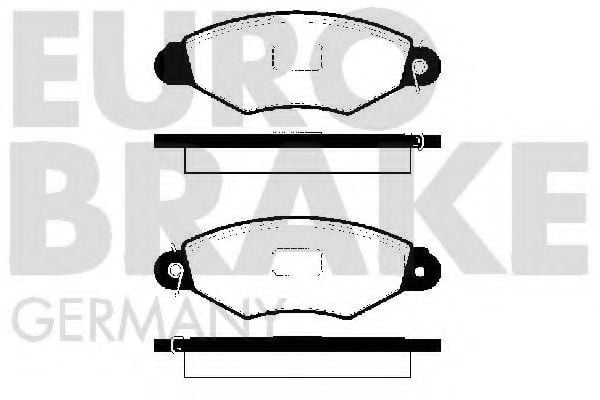 5502223938 EUROBRAKE Brake Pad Set, disc brake