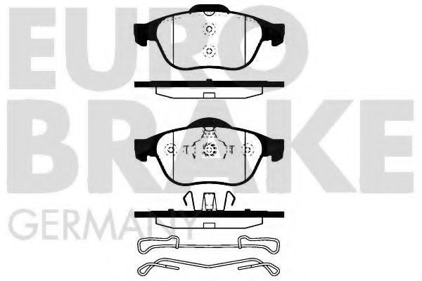 5502223949 EUROBRAKE Brake System Brake Pad Set, disc brake