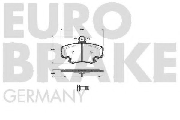 5502223953 EUROBRAKE Brake Pad Set, disc brake