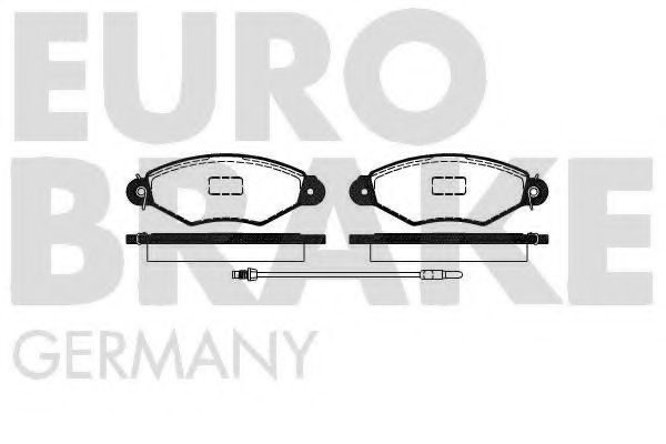 5502223957 EUROBRAKE Brake Pad Set, disc brake