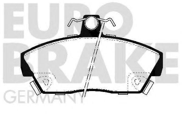 5502224008 EUROBRAKE Brake Pad Set, disc brake