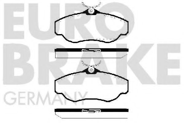 5502224012 EUROBRAKE Brake System Brake Pad Set, disc brake