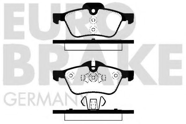 5502224020 EUROBRAKE Brake Pad Set, disc brake