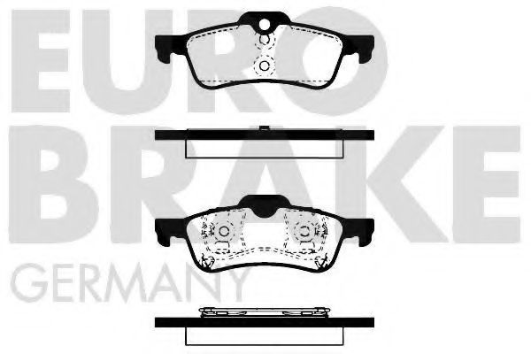 5502224021 EUROBRAKE Brake Pad Set, disc brake
