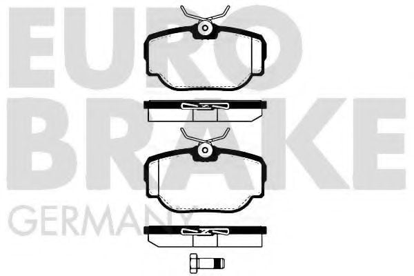 5502224024 EUROBRAKE Brake Pad Set, disc brake