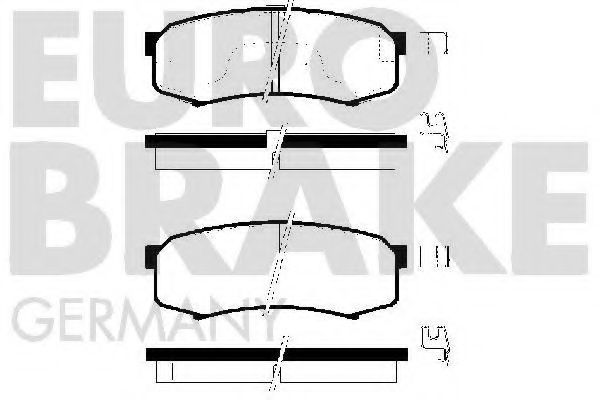 5502224538 EUROBRAKE Brake Pad Set, disc brake