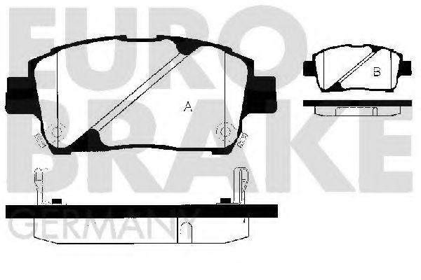 5502224552 EUROBRAKE Brake System Brake Pad Set, disc brake