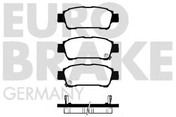 5502224554 EUROBRAKE Brake System Brake Pad Set, disc brake