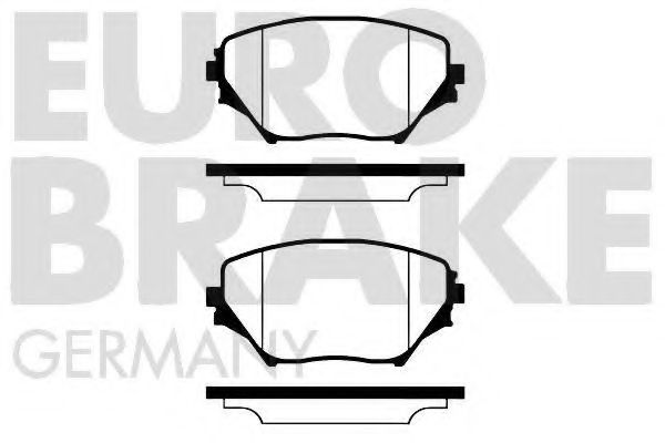 5502224555 EUROBRAKE Brake Pad Set, disc brake