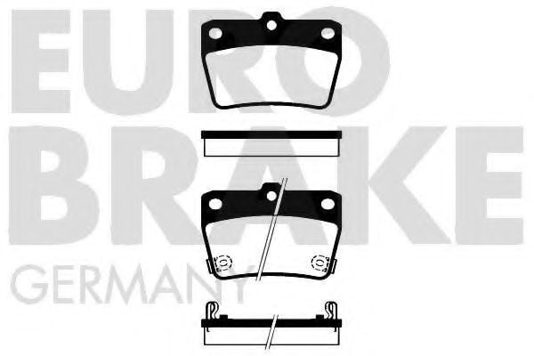 5502224556 EUROBRAKE Brake Pad Set, disc brake