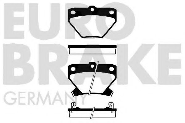 5502224557 EUROBRAKE Brake System Brake Pad Set, disc brake
