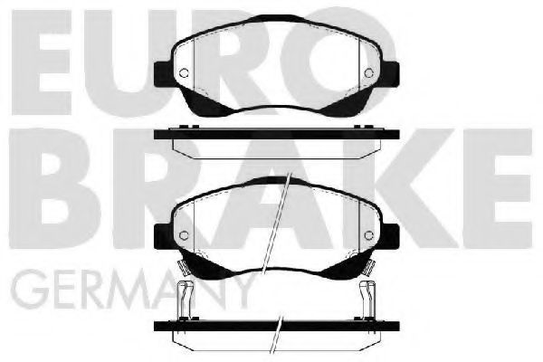 5502224562 EUROBRAKE Brake Pad Set, disc brake