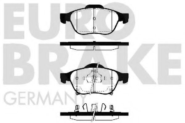 5502224566 EUROBRAKE Brake Pad Set, disc brake