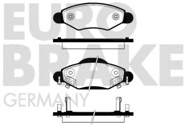 5502224570 EUROBRAKE Brake System Brake Pad Set, disc brake