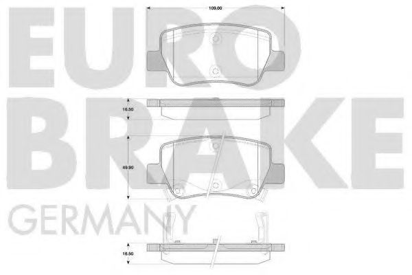 5502224589 EUROBRAKE Brake Pad Set, disc brake