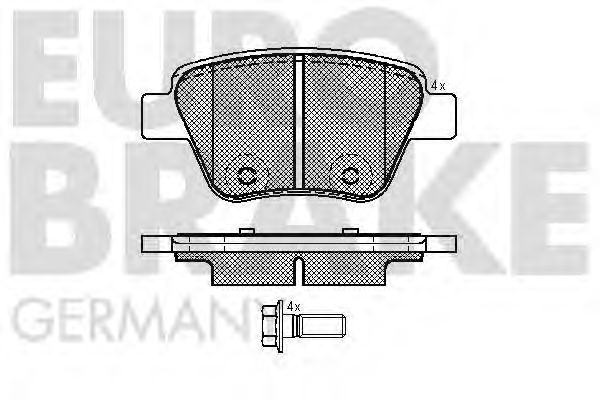 55022247101 EUROBRAKE Brake Pad Set, disc brake